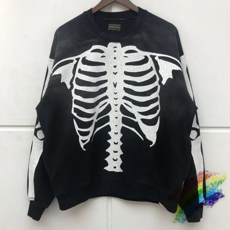 Top Quality Crazing Printing Skeleton Bone Printing Kapital Sweatshirts Men Women Black Brown Hoodie Crewneck
Top Quality Crazing Printing Skeleton Bone Printing Kapital Sweatshirts Men Women Black Brown Hoodie Crewneck