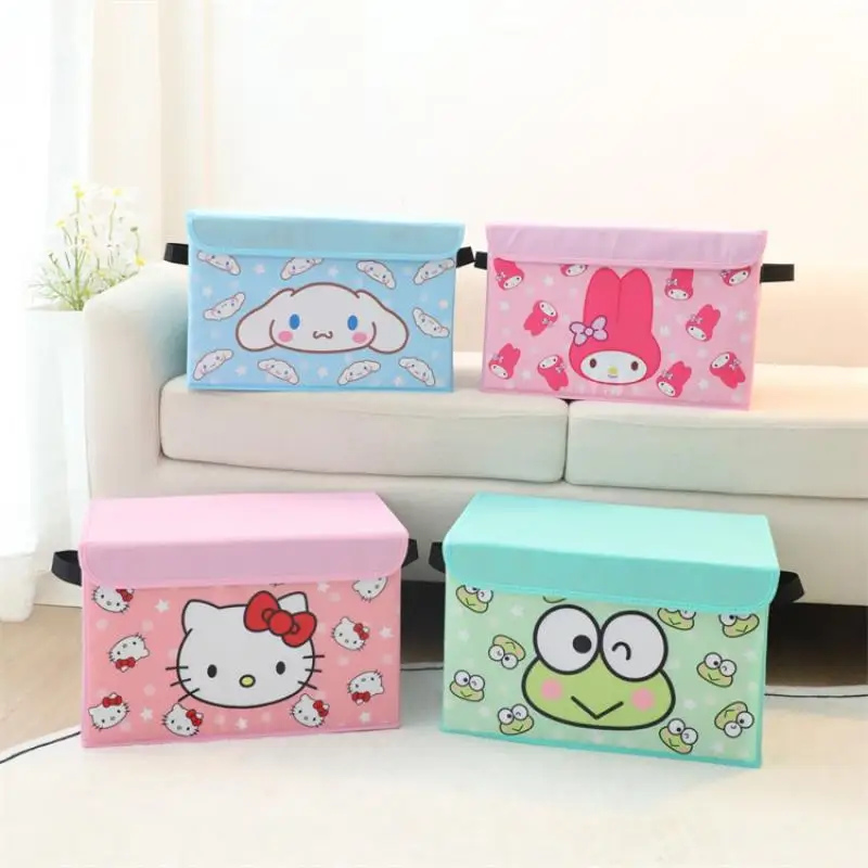 Kawaii Sanrio Kuromi Keroppi Pom Purin складной ящик для хранения девочек мультяшная игрушка