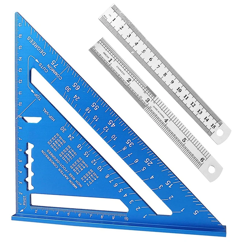 7 Inch Triangle Ruler,Aluminum Alloy Triangle Ruler High Precision Layout Measuring Tool With Stainless Steel Ruler
7 Inch Triangle Ruler,Aluminum Alloy Triangle Ruler High Precision Layout Measuring Tool With Stainless Steel Ruler
