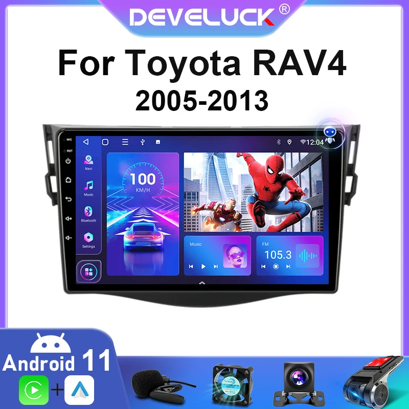 2 Din 4G Android 11 автомобильный стерео радио мультимедийный видеоплеер для Toyota RAV4 Rav 4