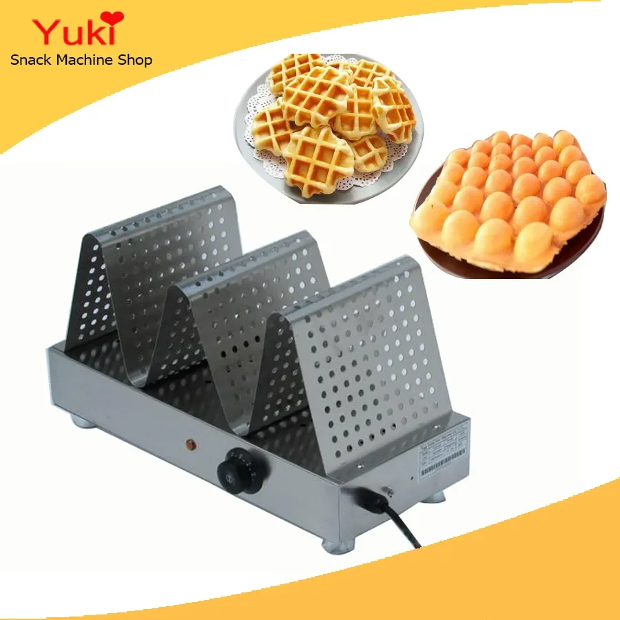 

Commercial Egg Waffle Warmer Stainless Steel Food Display Warmer Showcase Food Warmer Waffle Display Machine Coffee House