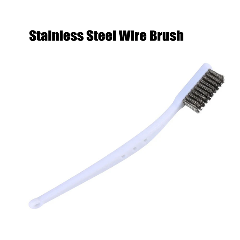 1pc Mini Nylon Wire Brush White Plastic Handle Tone Brass Wire Hand Tool For Cleaning Machine Polishing Metal Rust Removal
1pc Mini Nylon Wire Brush White Plastic Handle Tone Brass Wire Hand Tool For Cleaning Machine Polishing Metal Rust Removal