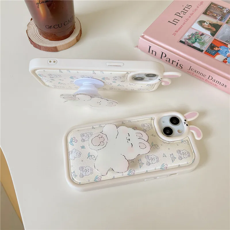 Cartoon Cute White 3D Rabbites Skin Pattern Phone Case For iPhone 13 12 11 11Pro 14 Pro Max Stand Protective Soft TPU Back Cover
Cartoon Cute White 3D Rabbites Skin Pattern Phone Case For iPhone 13 12 11 11Pro 14 Pro Max Stand Protective Soft TPU Back Cover