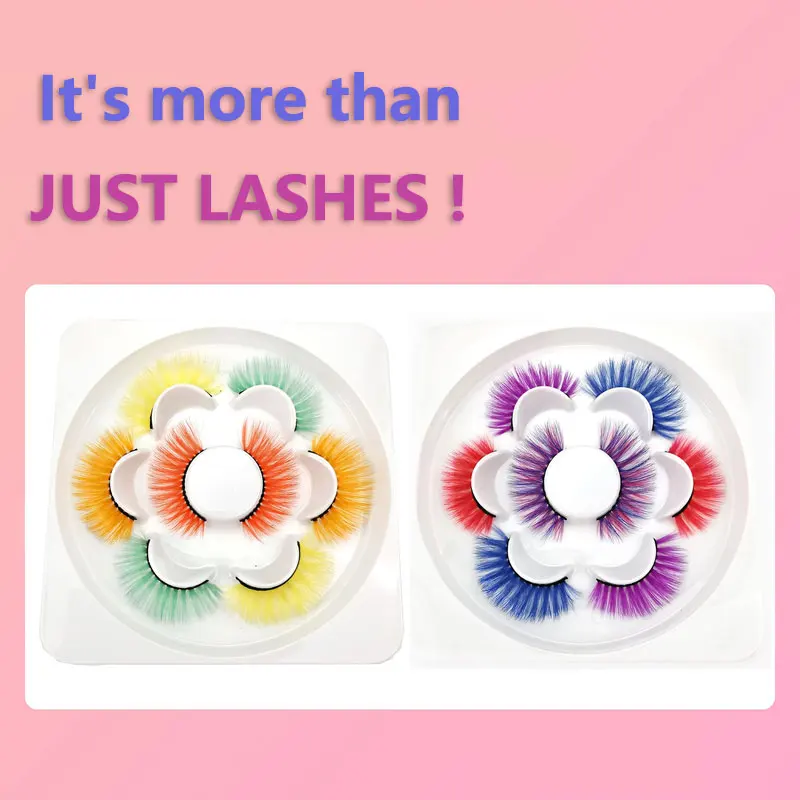 Unique Rainbow Color False Eyelashes Imitation Mink Hand Made Eyelashes Natural Long Fluffy Eyelash Extension Makeup 4 Pairs
Unique Rainbow Color False Eyelashes Imitation Mink Hand Made Eyelashes Natural Long Fluffy Eyelash Extension Makeup 4 Pairs