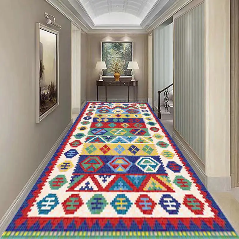 

Modern Orient Long Corridor Carpets for Hallway Living Room Decoration Home Anti-skid Entry Floor Mats Hotel Lobby Stairway Area