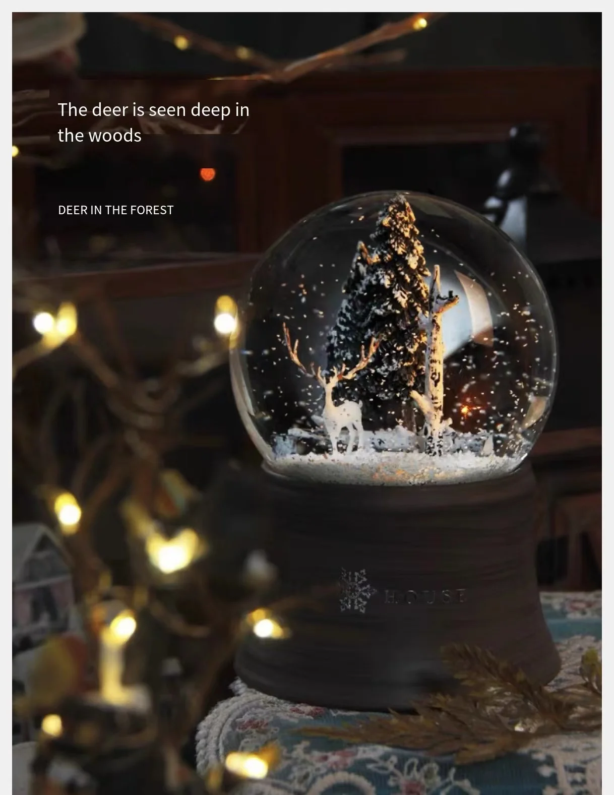 Christmas crystal ball snow decoration lamp retro home accessories creative desktop deer cure small objects bedroom decoration
Christmas crystal ball snow decoration lamp retro home accessories creative desktop deer cure small objects bedroom decoration