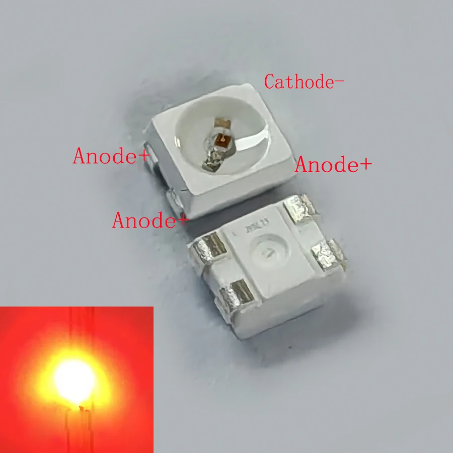100/200 шт. 3528 4-контактный 4-футовый красный/оранжевый цвет общий катод/анод для освещения автомобиля 
100/200 шт. 3528 4-контактный 4-футовый красный/оранжевый цвет общий катод/анод для освещения автомобиля