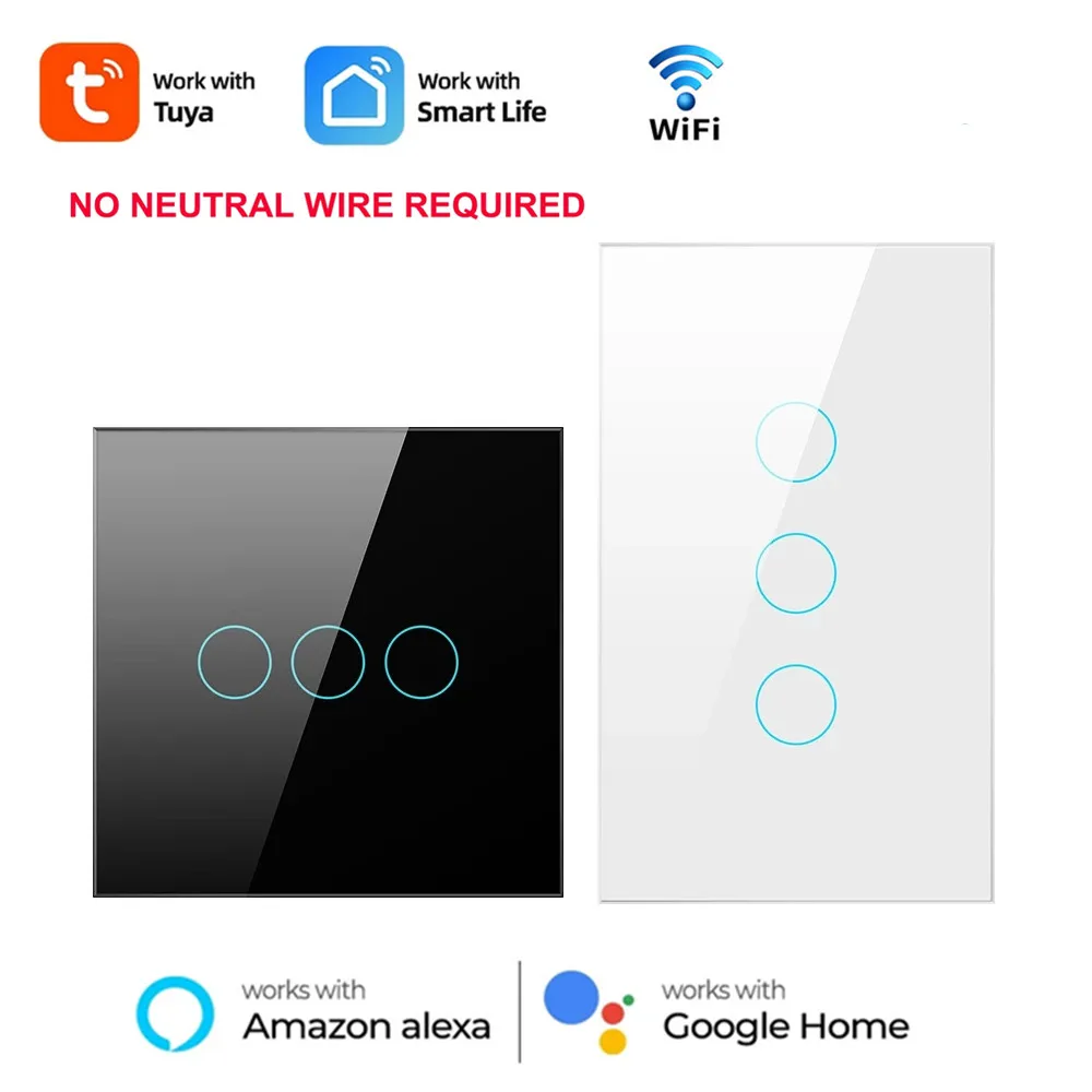 Tuya Wifi Touch Light Switch No Neutral Wire Required App Remote Control Smart Home Switch Works With Alexa Google Assistant
Tuya Wifi Touch Light Switch No Neutral Wire Required App Remote Control Smart Home Switch Works With Alexa Google Assistant