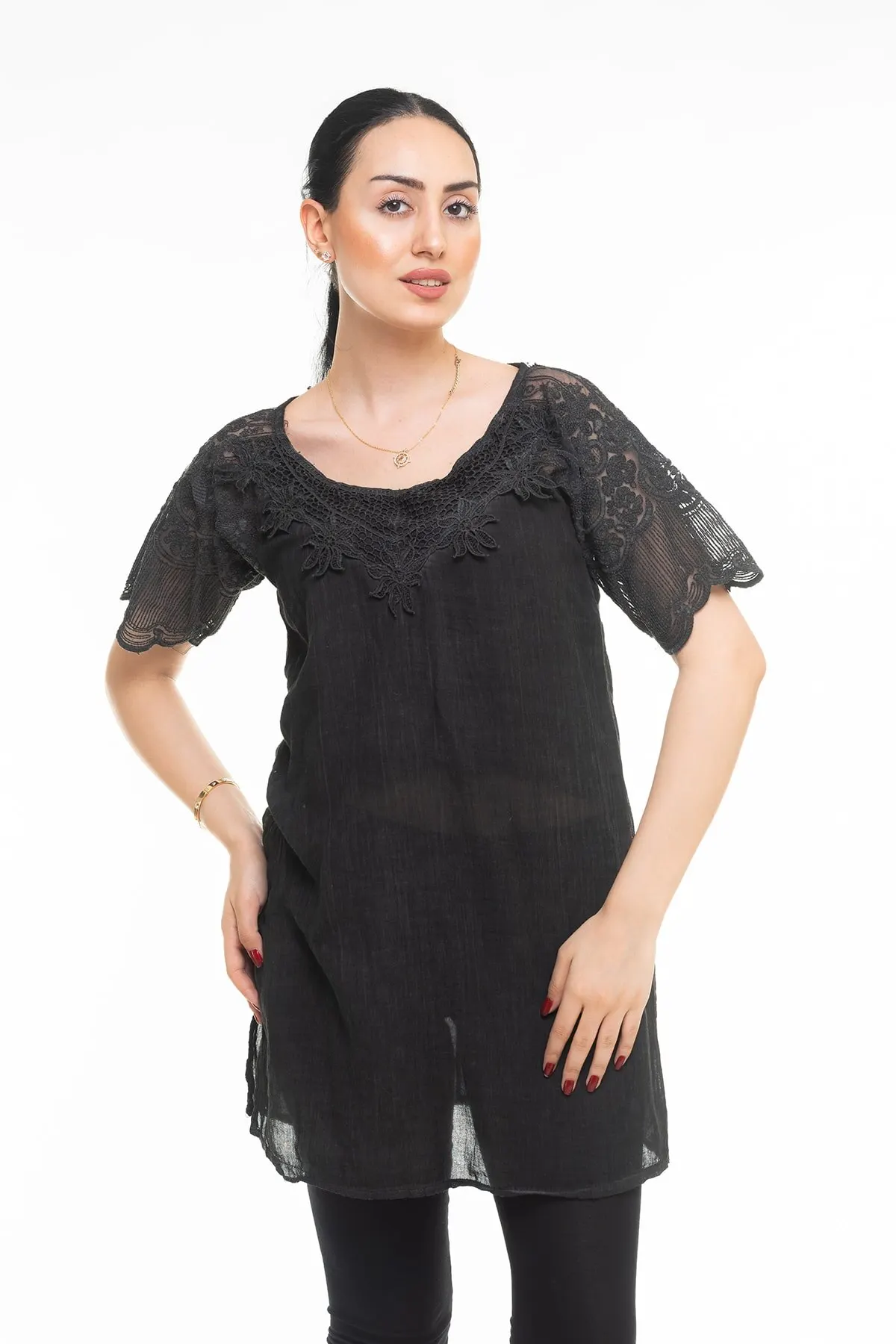 Women's Pareo Black Lace Detailed Swimwear Cover Up Dress Sexy Tunic Suit Beachwear Female Beach Bikini Cover Loose Mini Dress 
Women's Pareo Black Lace Detailed Swimwear Cover Up Dress Sexy Tunic Suit Beachwear Female Beach Bikini Cover Loose Mini Dress