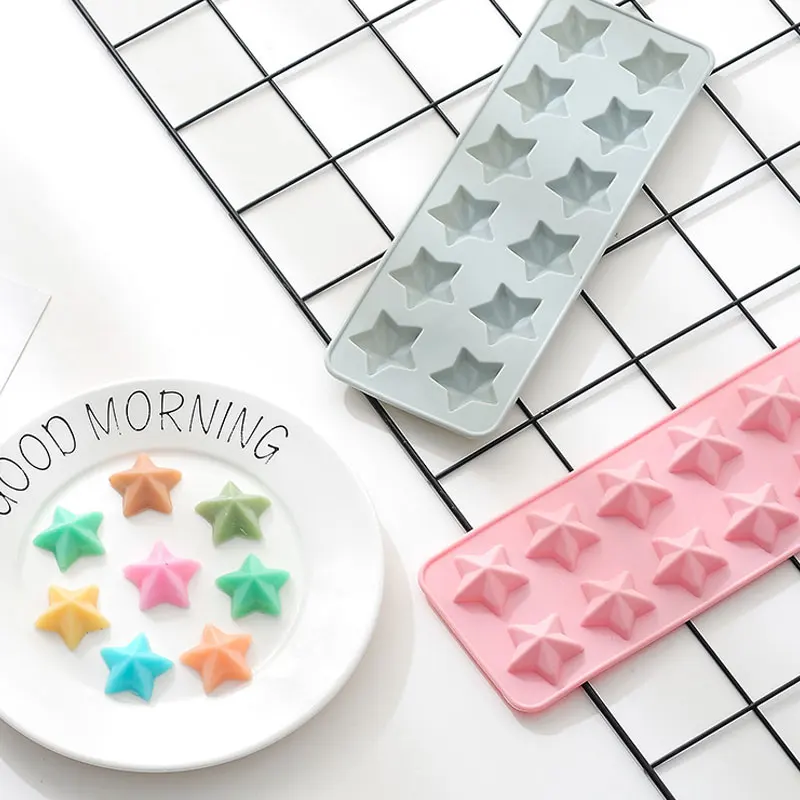 Creative 12-hole Pentagram Chocolate Silicone Mold DIY Three-dimensional Candy Biscuits Cake Decoration Accessories Baking Tools
Creative 12-hole Pentagram Chocolate Silicone Mold DIY Three-dimensional Candy Biscuits Cake Decoration Accessories Baking Tools