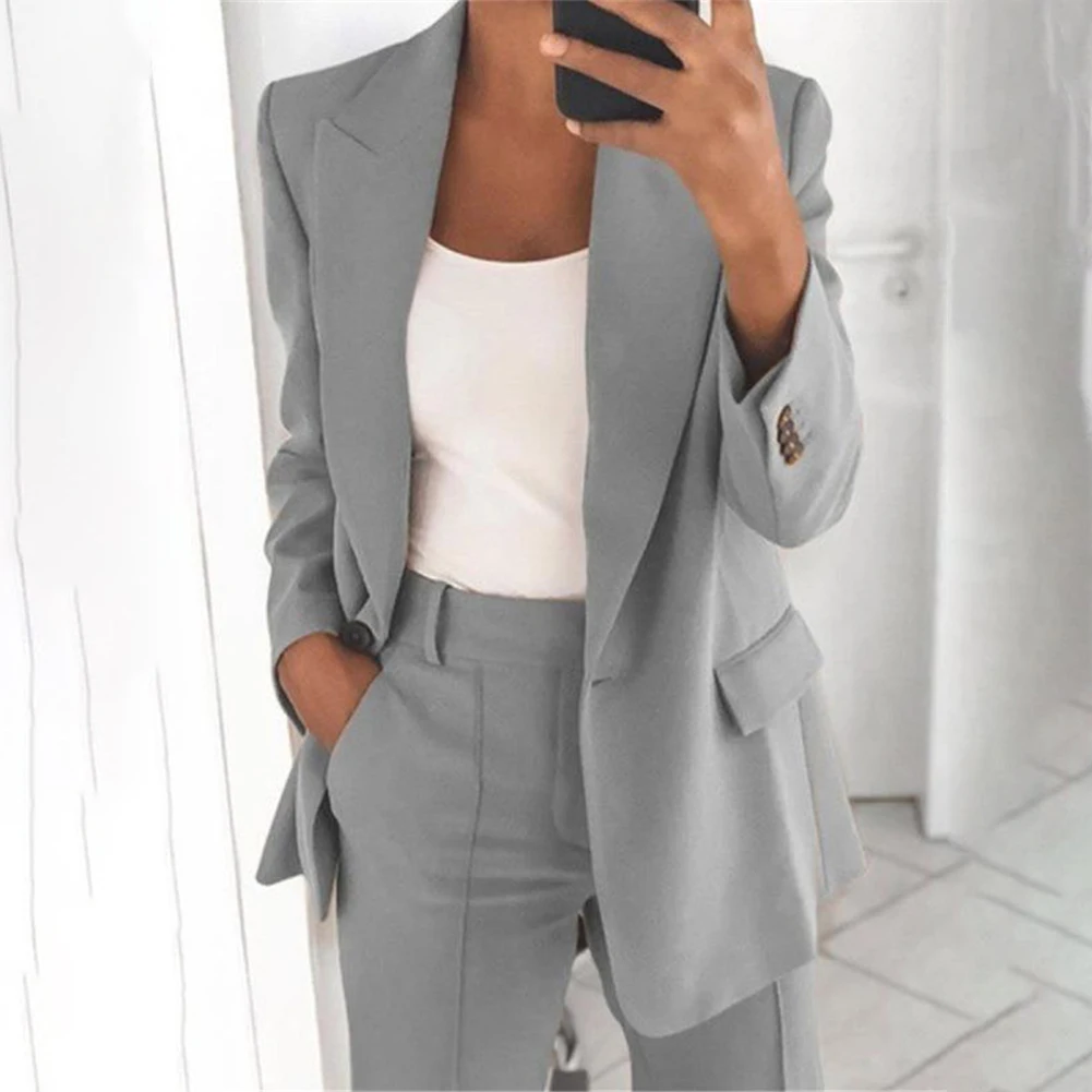 Leisure Fashion Autumn Thin Plus Size Women Blazer Suit Ladies Formal Work Jacket Office Slim Open Front Loose Lapel Tops
Leisure Fashion Autumn Thin Plus Size Women Blazer Suit Ladies Formal Work Jacket Office Slim Open Front Loose Lapel Tops