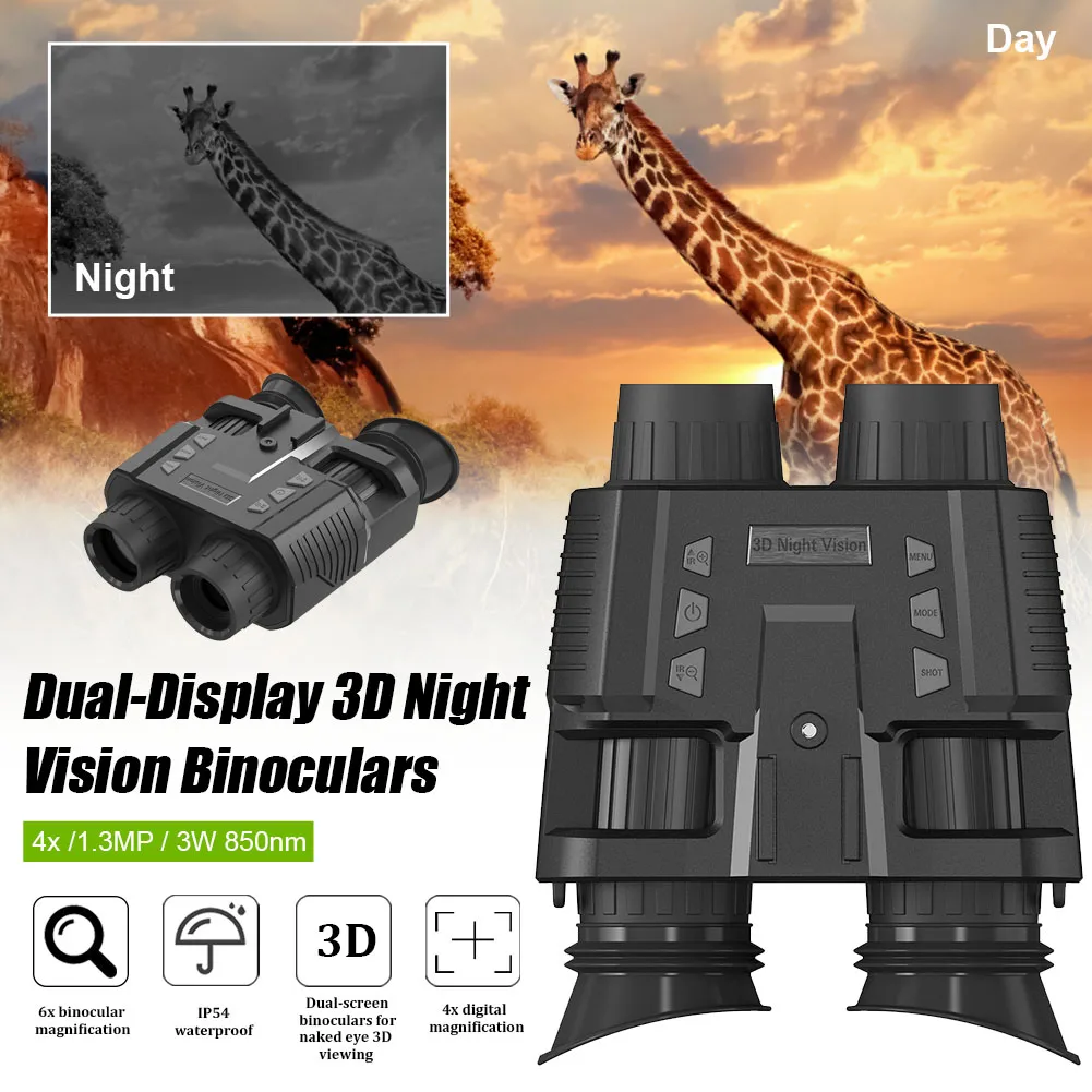 Head Mount Night Vision Binoculars with Dual-Display FHD Infrared Digital Binoculars 3D for Hunting Wildlife Observation Travel
Head Mount Night Vision Binoculars with Dual-Display FHD Infrared Digital Binoculars 3D for Hunting Wildlife Observation Travel