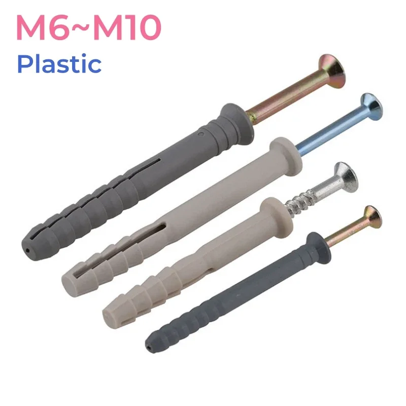 Plastic Expansion Tube Pipe Wall Anchors Plug Expansion M6 M8 M10 With Nails Flat Countersunk Head Phillips Screw
Plastic Expansion Tube Pipe Wall Anchors Plug Expansion M6 M8 M10 With Nails Flat Countersunk Head Phillips Screw