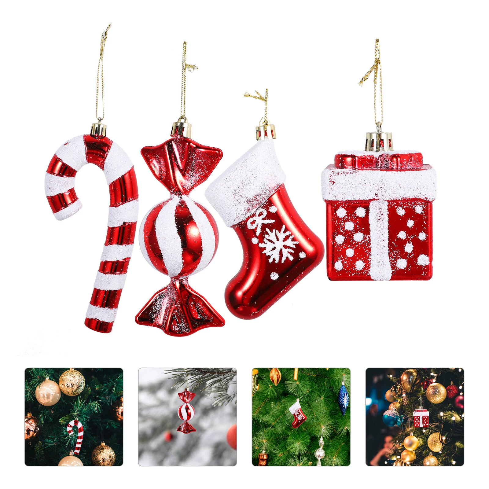 4 Pcs Christmas Decorations Tree Hanging Decors Props Xmas Supplies Plastic Ornaments DIY Party
4 Pcs Christmas Decorations Tree Hanging Decors Props Xmas Supplies Plastic Ornaments DIY Party