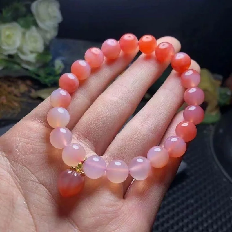 Natural Pink Jade Bracelet Women Fine Jewelry Genuine Yanyuan Agate With Strawberry Charms Elastic Beaded Bracelets Bangle
Natural Pink Jade Bracelet Women Fine Jewelry Genuine Yanyuan Agate With Strawberry Charms Elastic Beaded Bracelets Bangle