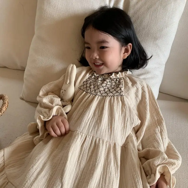 2023 AncoBear Dress for Kids Girl Children Boutique Design Cotton Linen Vintage Casual Loose Dresses Junior Girls Clothes Outfit
2023 AncoBear Dress for Kids Girl Children Boutique Design Cotton Linen Vintage Casual Loose Dresses Junior Girls Clothes Outfit