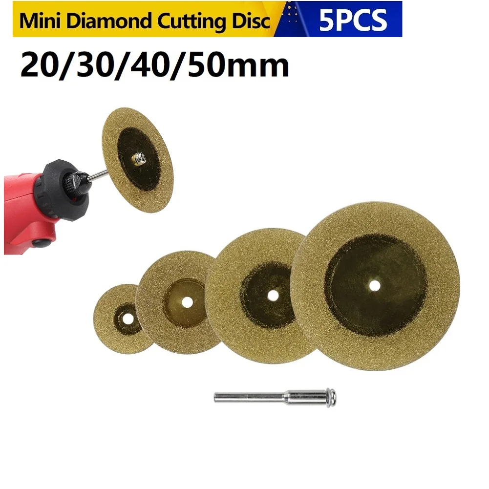 5PCS Diamond Cutting Disc For Rotary Tools 20/30/40/50mm Diamond Saw Blade Titanium Coated Grinding Wheel Cutting Disc Glass
5PCS Diamond Cutting Disc For Rotary Tools 20/30/40/50mm Diamond Saw Blade Titanium Coated Grinding Wheel Cutting Disc Glass