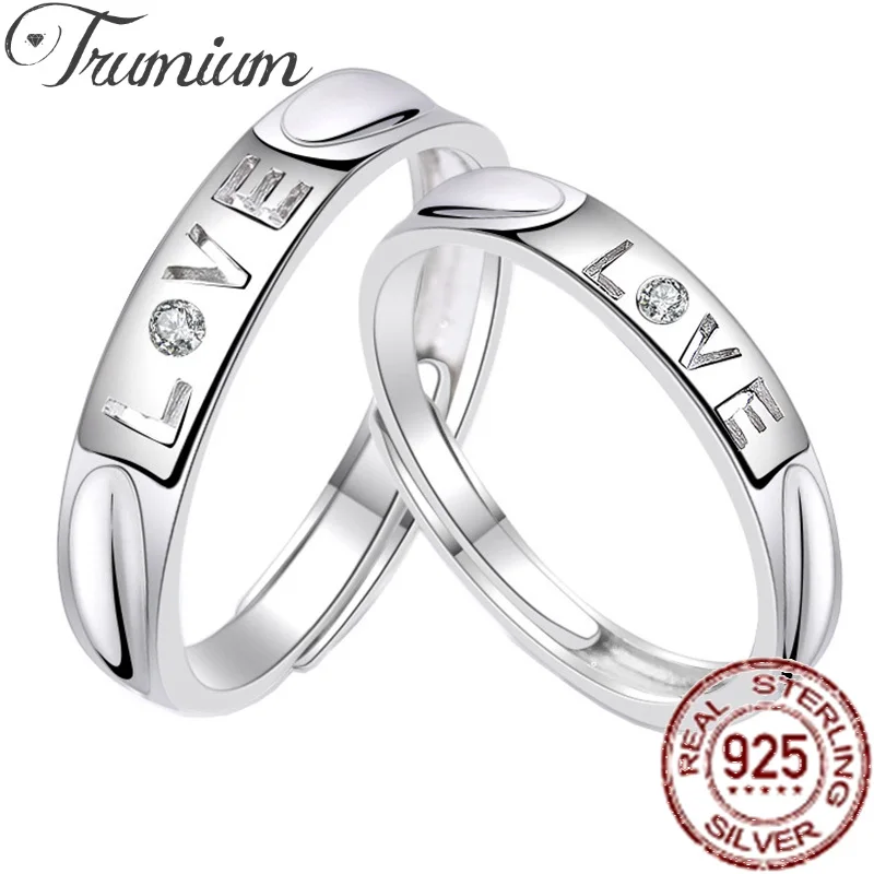 Trumium 925 Sterling Silver Love Word Couple Rings for Women Men Engagement Wedding Bands Trendy Jewelry Anniversary Gift
Trumium 925 Sterling Silver Love Word Couple Rings for Women Men Engagement Wedding Bands Trendy Jewelry Anniversary Gift