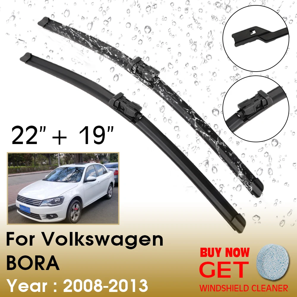 

Car Wiper Blade For Volkswagen BORA 22"+19" 2008-2013 Front Window Washer Windscreen Windshield Wipers Blades Accessories