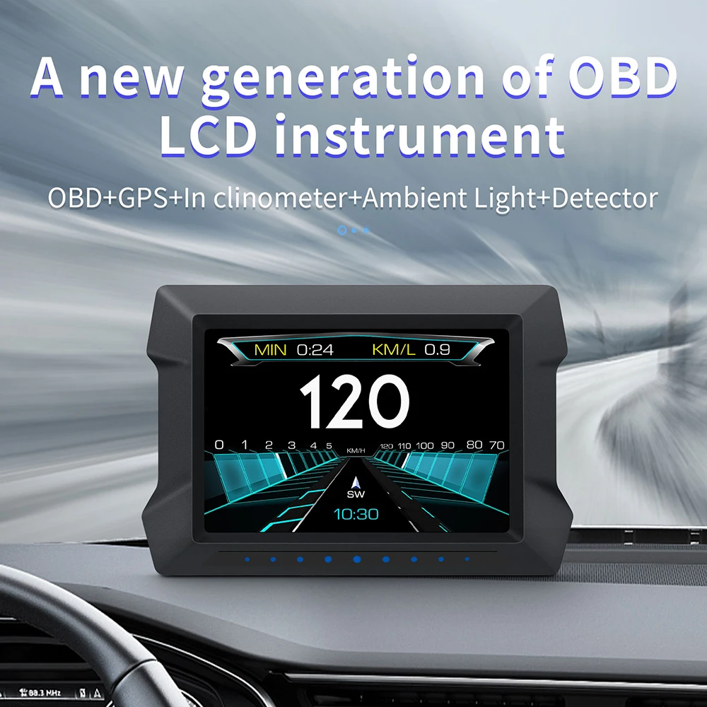 Newest P22 Dual System HUD OBD2 GPS Head Up Display Speedometer Slope Tilt Meter With Overspeed Low Voltage Alarm
Newest P22 Dual System HUD OBD2 GPS Head Up Display Speedometer Slope Tilt Meter With Overspeed Low Voltage Alarm