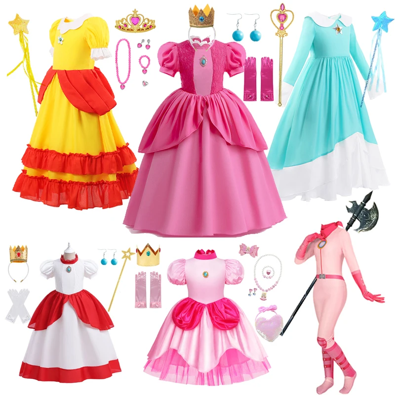 Pink Peach Princess Dress Girl Cosplay Peach Costume Jumpsuits Birthday Party Stage Performace Outfits Kids Carnival Clothes
Pink Peach Princess Dress Girl Cosplay Peach Costume Jumpsuits Birthday Party Stage Performace Outfits Kids Carnival Clothes
