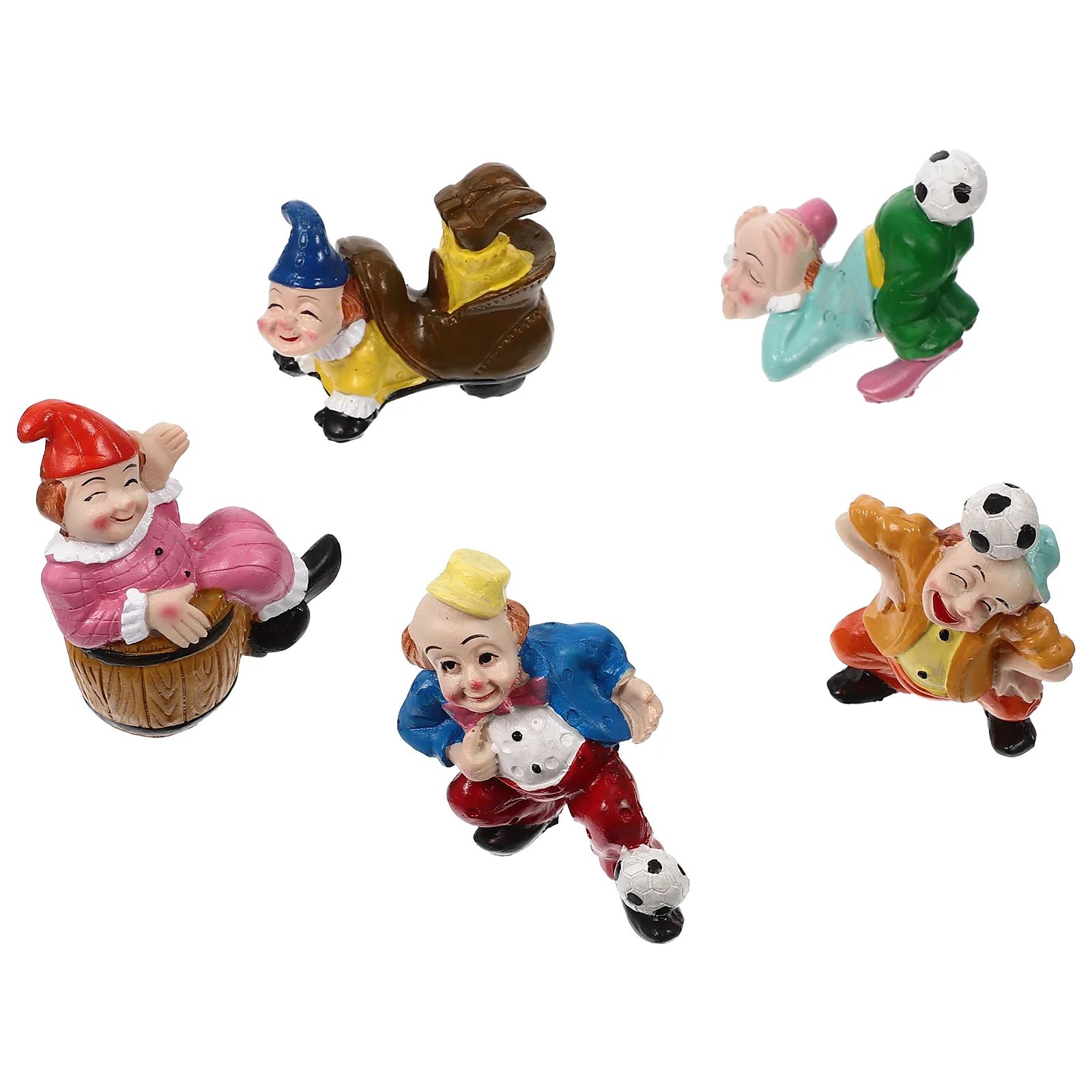 5pcs Sturdy Indoor Decorative Clown Ornament Clown Figure Miniature Clown Figurines Miniature Garden Ornament
5pcs Sturdy Indoor Decorative Clown Ornament Clown Figure Miniature Clown Figurines Miniature Garden Ornament