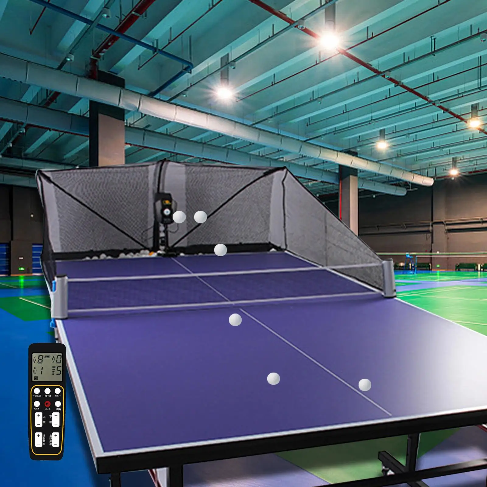 Table Tennis Ball Machine with Ball Collet Catching Net, Ping Pong Robot Trainer for Beginners Exercise
Table Tennis Ball Machine with Ball Collet Catching Net, Ping Pong Robot Trainer for Beginners Exercise