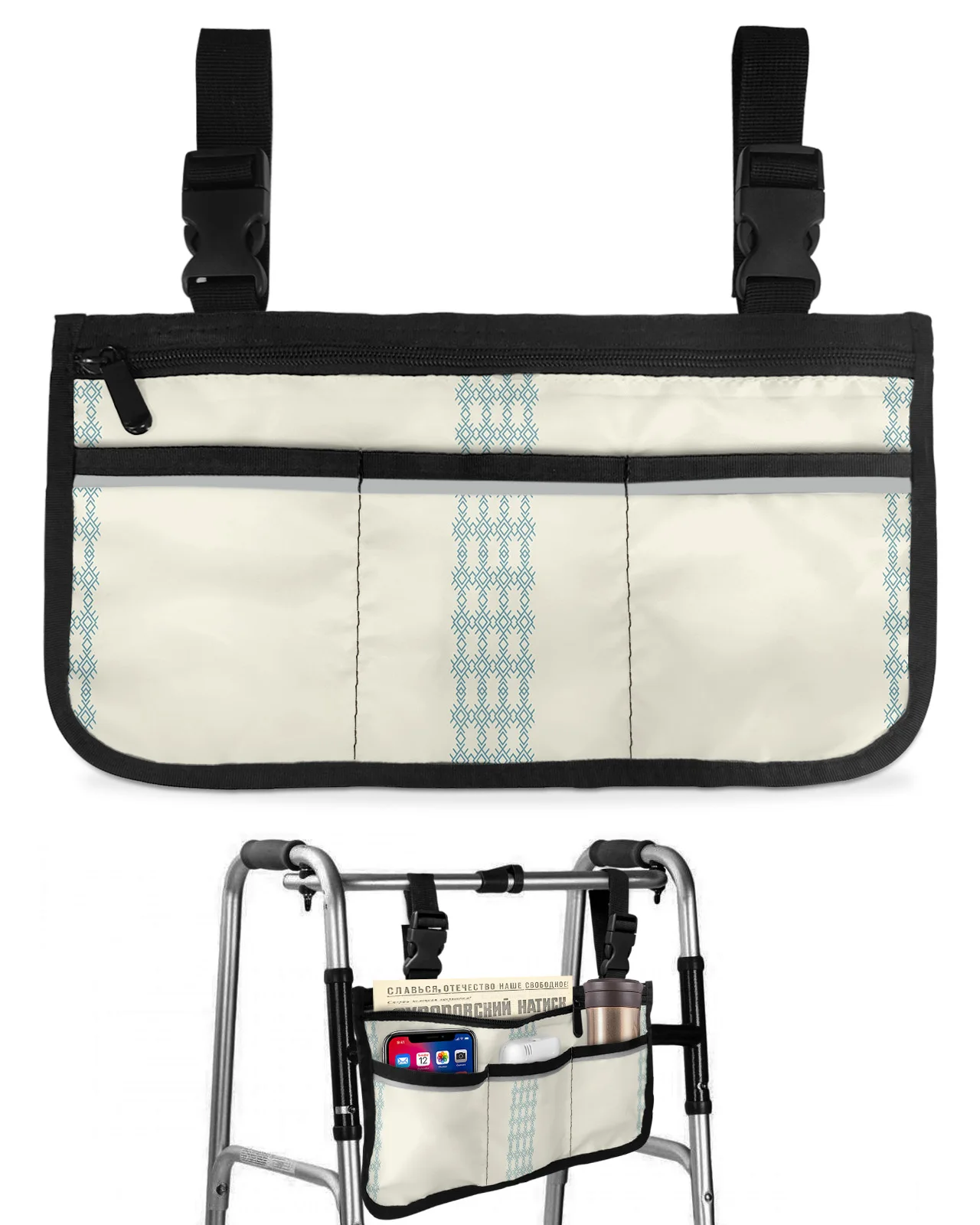 Cyan Minimalist Bohemian Style Wheelchair Bag With Pockets Armrest Side Bags Electric Scooter Walking Frame Storage Pouch
Cyan Minimalist Bohemian Style Wheelchair Bag With Pockets Armrest Side Bags Electric Scooter Walking Frame Storage Pouch