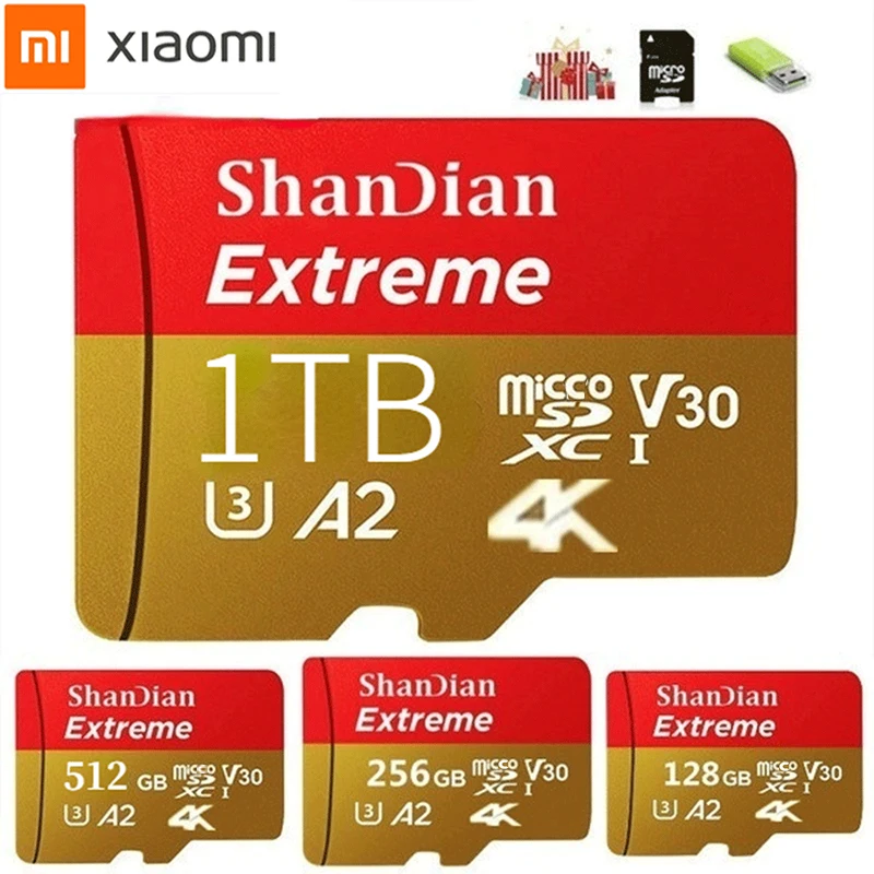 Xiaomi Orginal Micco SD Portable High Speed 1TB 512GB 256GB 128GB Card+ USB Drive Micco SDHC Card 10 UHS-1 TF Memory Card
Xiaomi Orginal Micco SD Portable High Speed 1TB 512GB 256GB 128GB Card+ USB Drive Micco SDHC Card 10 UHS-1 TF Memory Card