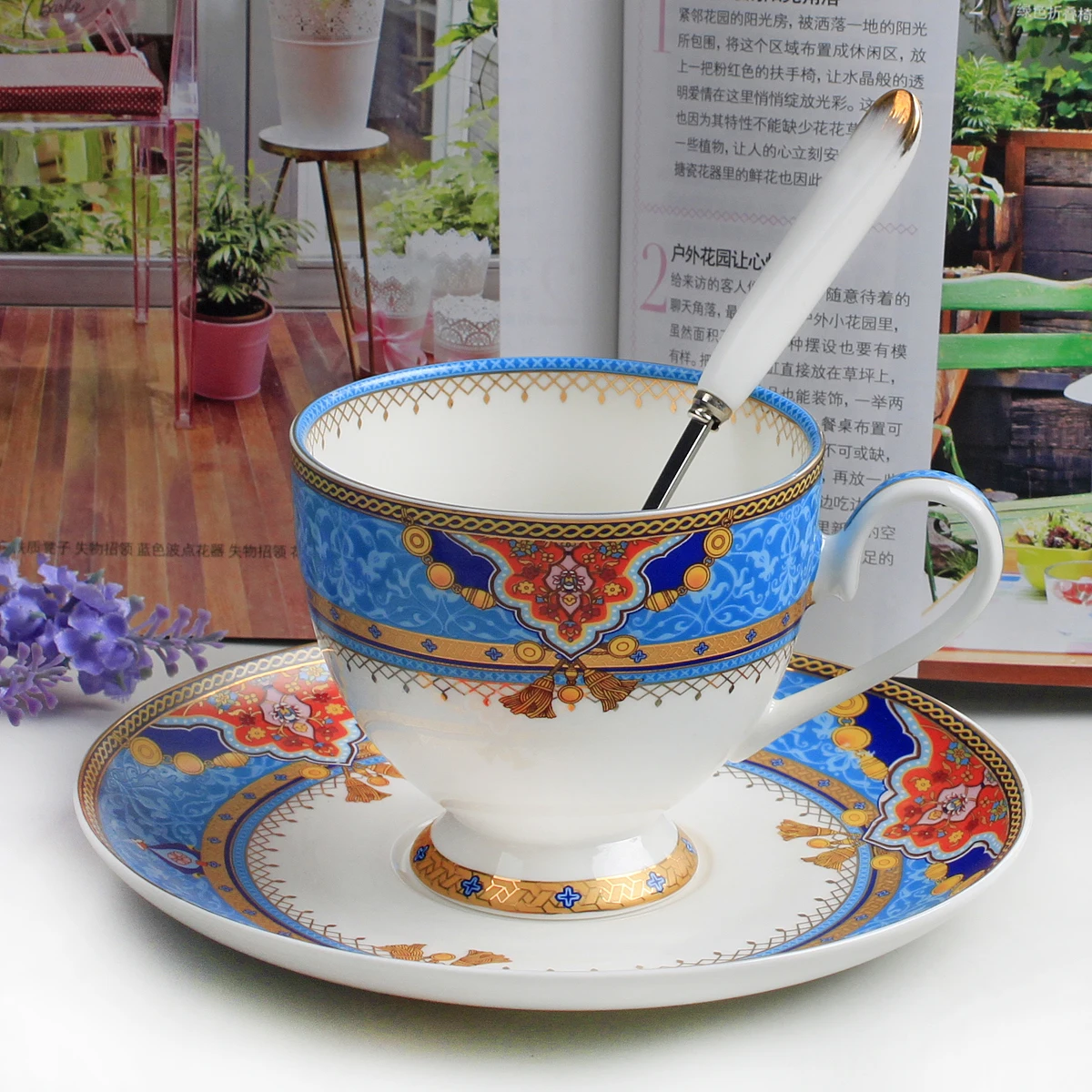 Blue Coffee Cups Set of 6 Fine Bone Chinaplates and Cups Set Turkish Coffee Set Afternoon Tea Set
Blue Coffee Cups Set of 6 Fine Bone Chinaplates and Cups Set Turkish Coffee Set Afternoon Tea Set