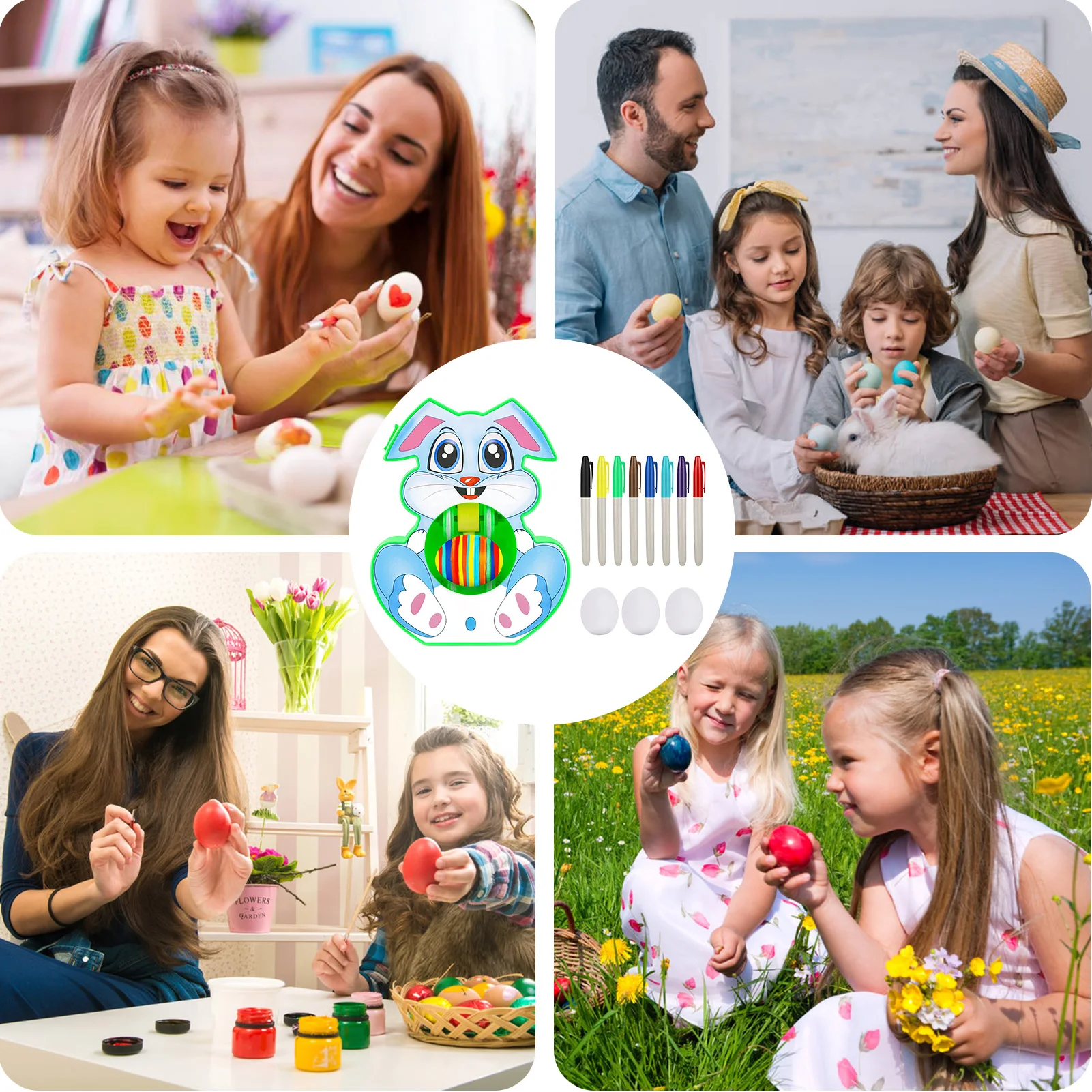 Easter Egg Decorator Kit Painting Colorful Eggs Spinner Decoration Machine With 8 Coloring Markers And 3 Eggs Easter Basket
Easter Egg Decorator Kit Painting Colorful Eggs Spinner Decoration Machine With 8 Coloring Markers And 3 Eggs Easter Basket