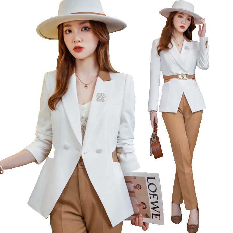 Formal Uniform Designs Pantsuits for Women Business Work Wear with Jackets Coat and Pants Autumn Winter OL Blazers
Formal Uniform Designs Pantsuits for Women Business Work Wear with Jackets Coat and Pants Autumn Winter OL Blazers