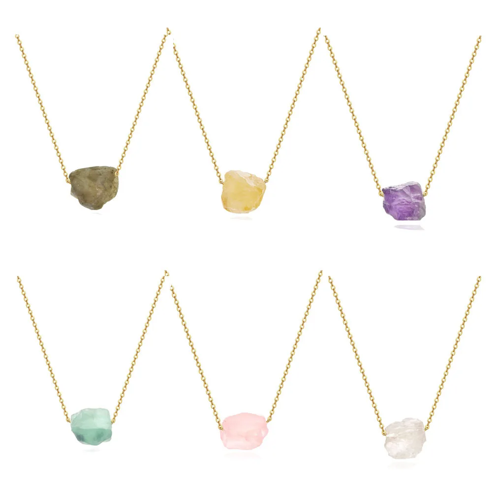 Trendy Simple Natural Mineral Crystal Raw Stone Charms Necklace Women Gift Irregular Crystal Meditation Energy Stone Choker
Trendy Simple Natural Mineral Crystal Raw Stone Charms Necklace Women Gift Irregular Crystal Meditation Energy Stone Choker