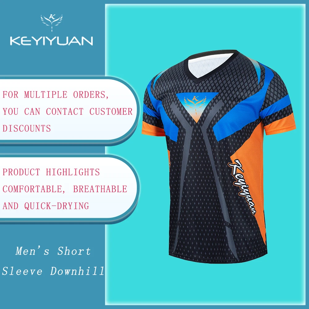 KEYIYUAN Summer Short Sleeve Mountain Bike Jerseys Men Mtb T-shirt Cycling Downhill Jersey Maillot Motocross Mallots Ciclismo
KEYIYUAN Summer Short Sleeve Mountain Bike Jerseys Men Mtb T-shirt Cycling Downhill Jersey Maillot Motocross Mallots Ciclismo