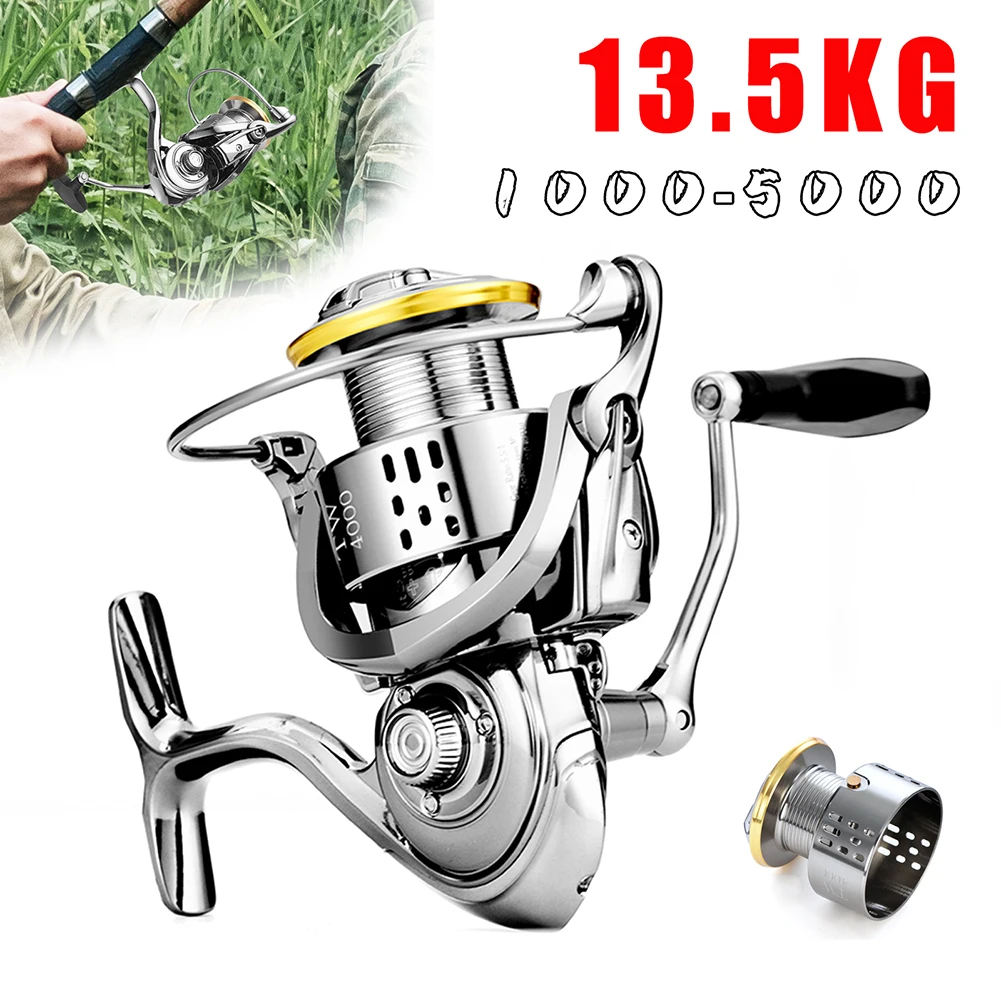 Light Fishing Spinning Reel 13.5KG Maximum Resistance Metal Spool Spinning Reel 1000-5000 Reeler Fishing Accessories Hot Sale
Light Fishing Spinning Reel 13.5KG Maximum Resistance Metal Spool Spinning Reel 1000-5000 Reeler Fishing Accessories Hot Sale