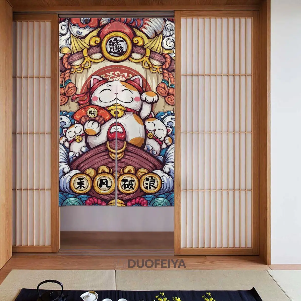 Japanese Lucky Cat Door Curtains Maneki Neko Fortune Partition Curtain Cotton Linen Printed Noren for Kitchen Toilet Gift
Japanese Lucky Cat Door Curtains Maneki Neko Fortune Partition Curtain Cotton Linen Printed Noren for Kitchen Toilet Gift