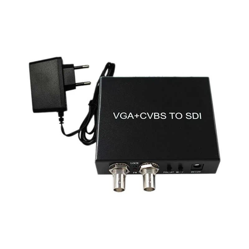 

VGA/AV to SDI Converter Distributor One to Two High-Definition VGA/AV to Double Port SDI Converter Switcher