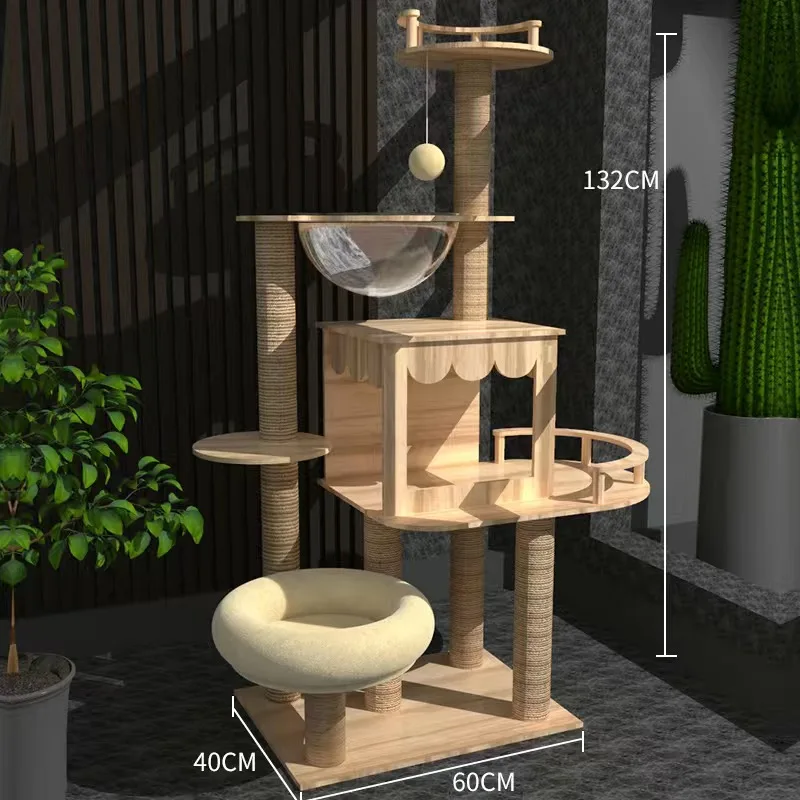 5-Layer Cat Tree Tower House Kitten Multi-Level Furniture Condo With Scratching Posts Basket And Hanging Toys For Indoor Cats 
5-Layer Cat Tree Tower House Kitten Multi-Level Furniture Condo With Scratching Posts Basket And Hanging Toys For Indoor Cats