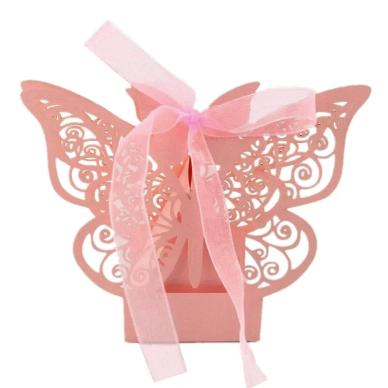 50pcs Butterfly Gift Boxes Wholesale Candy Favors Packaging with Ribbons for Baby Shower Wedding Birthday Party Supplies 
50pcs Butterfly Gift Boxes Wholesale Candy Favors Packaging with Ribbons for Baby Shower Wedding Birthday Party Supplies