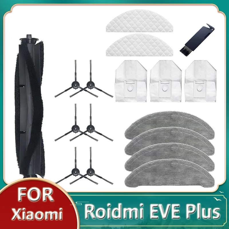 

HEPA Filter For Roidmi EVE Plus Sweeping Robot Vacuum Cleaner Main Side Brush Washable Mop Cloth Replacement Accessories