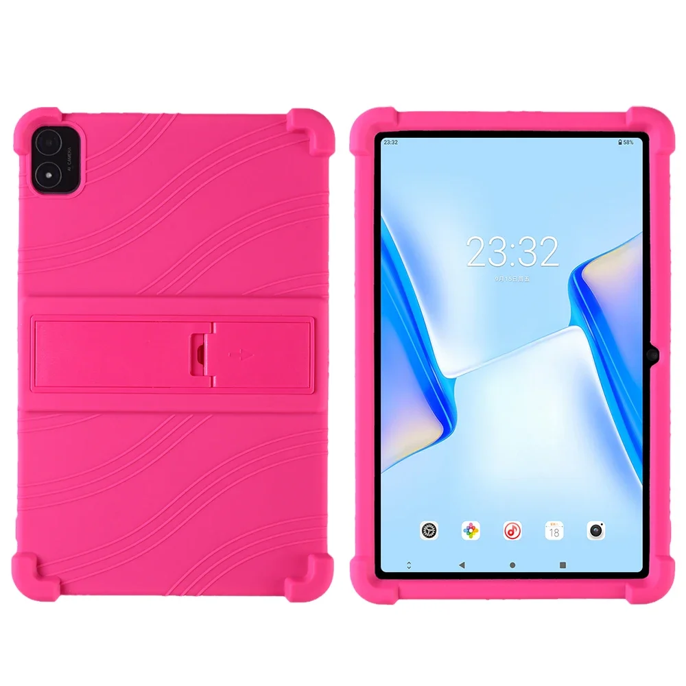 Противоударный мягкий силиконовый чехол-подставка для планшета Vortex T10M Pro