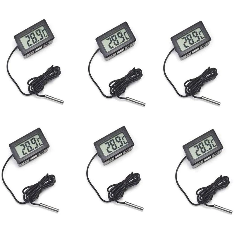 Refrigerator Thermometer, Digital LCD Thermometer With 2M External Probe For Fridge Freezer Refrigerator Aquarium 6Pcs
Refrigerator Thermometer, Digital LCD Thermometer With 2M External Probe For Fridge Freezer Refrigerator Aquarium 6Pcs