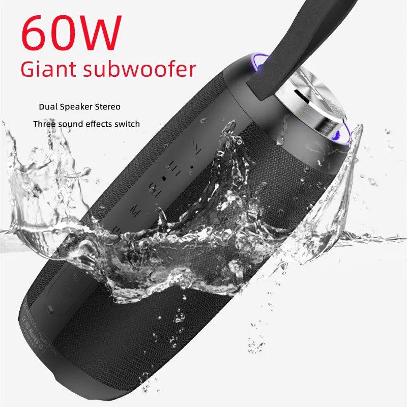60W Wireless Bluetooth Speaker Portable Speaker Waterproof Outdoor Subwoofer Stereo Surround TWS with Mobile Assistant Wake-up
60W Wireless Bluetooth Speaker Portable Speaker Waterproof Outdoor Subwoofer Stereo Surround TWS with Mobile Assistant Wake-up