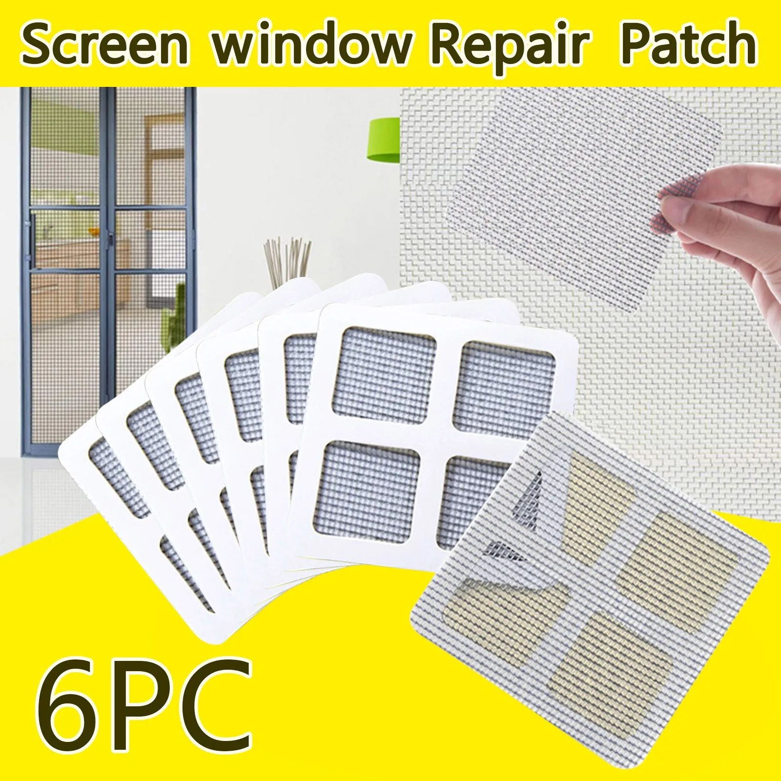 1/6PC Window And Door Screen Repair Patch Adhesive Repair Kit Indoor Insect Fly Mosquit Window Screens Curtain Mosquito Net
1/6PC Window And Door Screen Repair Patch Adhesive Repair Kit Indoor Insect Fly Mosquit Window Screens Curtain Mosquito Net