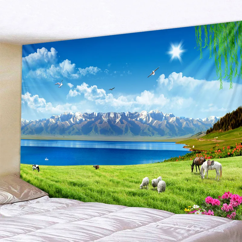 Mountain Scenery Tapestry Glowing Psychedelic Wall Hanging Anime Wolf Tapestry Boho Home Decor Art Wall Cloth Fabric Large Size
Mountain Scenery Tapestry Glowing Psychedelic Wall Hanging Anime Wolf Tapestry Boho Home Decor Art Wall Cloth Fabric Large Size