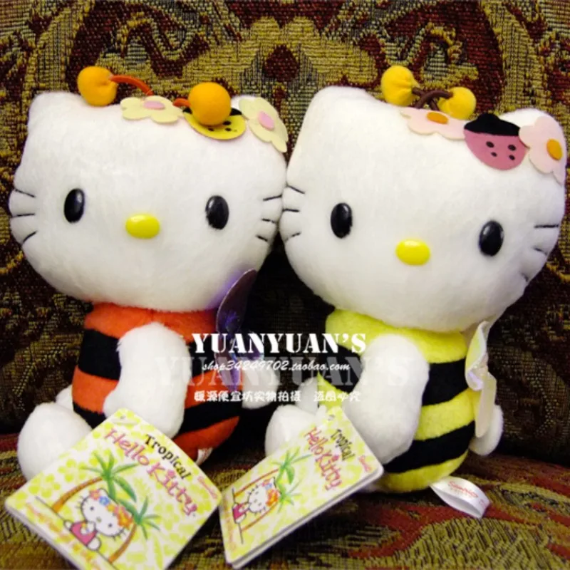 

Sanrio Antique Collection Hello Kitty Little Bee Series Sitting Plush Doll Bed Decoration Window Display Collect Enthusiast Toys