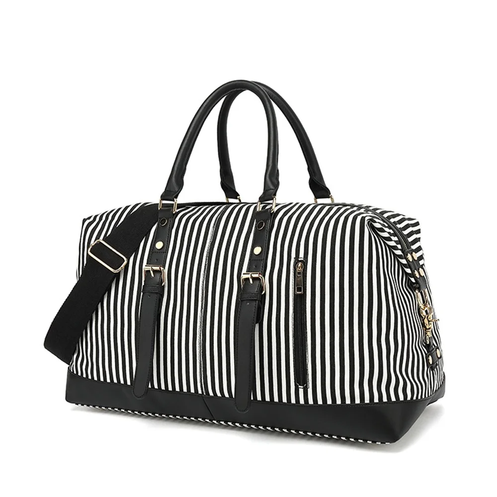 New Large-Capacity Canvas Duffel Bag For Men Women Travel Bag Carry On Weekender Overnight Handbag Big Blue Strips Shoulder Bag
New Large-Capacity Canvas Duffel Bag For Men Women Travel Bag Carry On Weekender Overnight Handbag Big Blue Strips Shoulder Bag