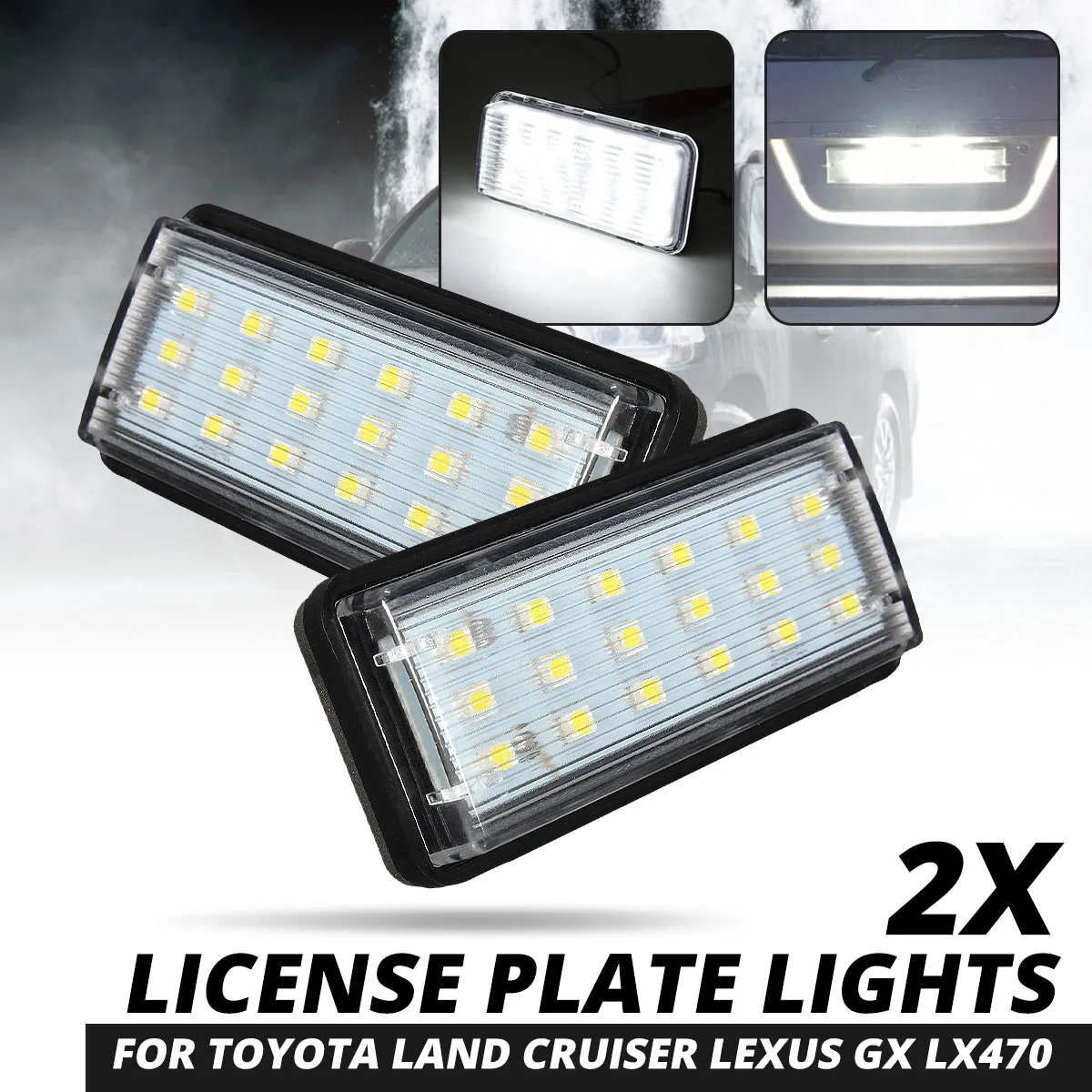 Pair Error Free LED Car Number License Plate Light For Toyota Land Cruiser 120 Land Cruiser 200 Prado 200 for Lexus LX470 GX470
Pair Error Free LED Car Number License Plate Light For Toyota Land Cruiser 120 Land Cruiser 200 Prado 200 for Lexus LX470 GX470