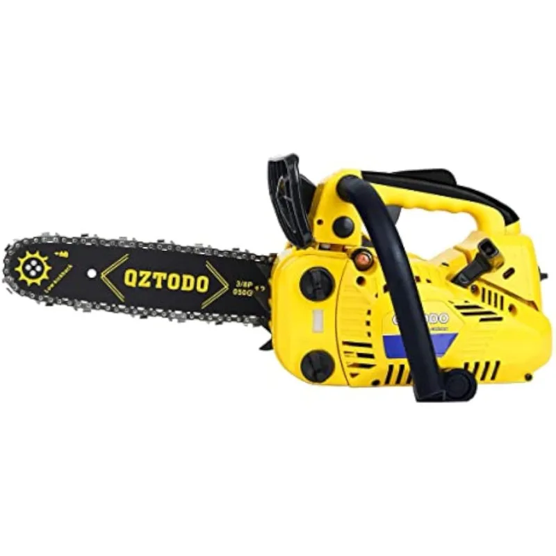 

Top-Handle-Chainsaw-Gas-Powered - 12 Inch Chain Saws, Portable Little Saw Lightweight 25.4CC 2-Stroke for Trees Wood Cutting