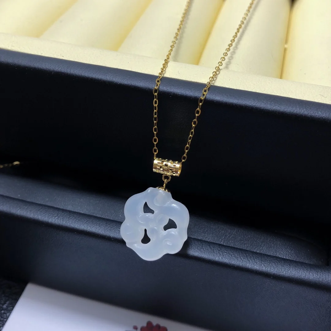 SHILOVEM 18k yellow gold natural white Jasper pendants Christmas Gift fine Jewelry plant wedding no necklace 13mm yzz1313811hby
SHILOVEM 18k yellow gold natural white Jasper pendants Christmas Gift fine Jewelry plant wedding no necklace 13mm yzz1313811hby